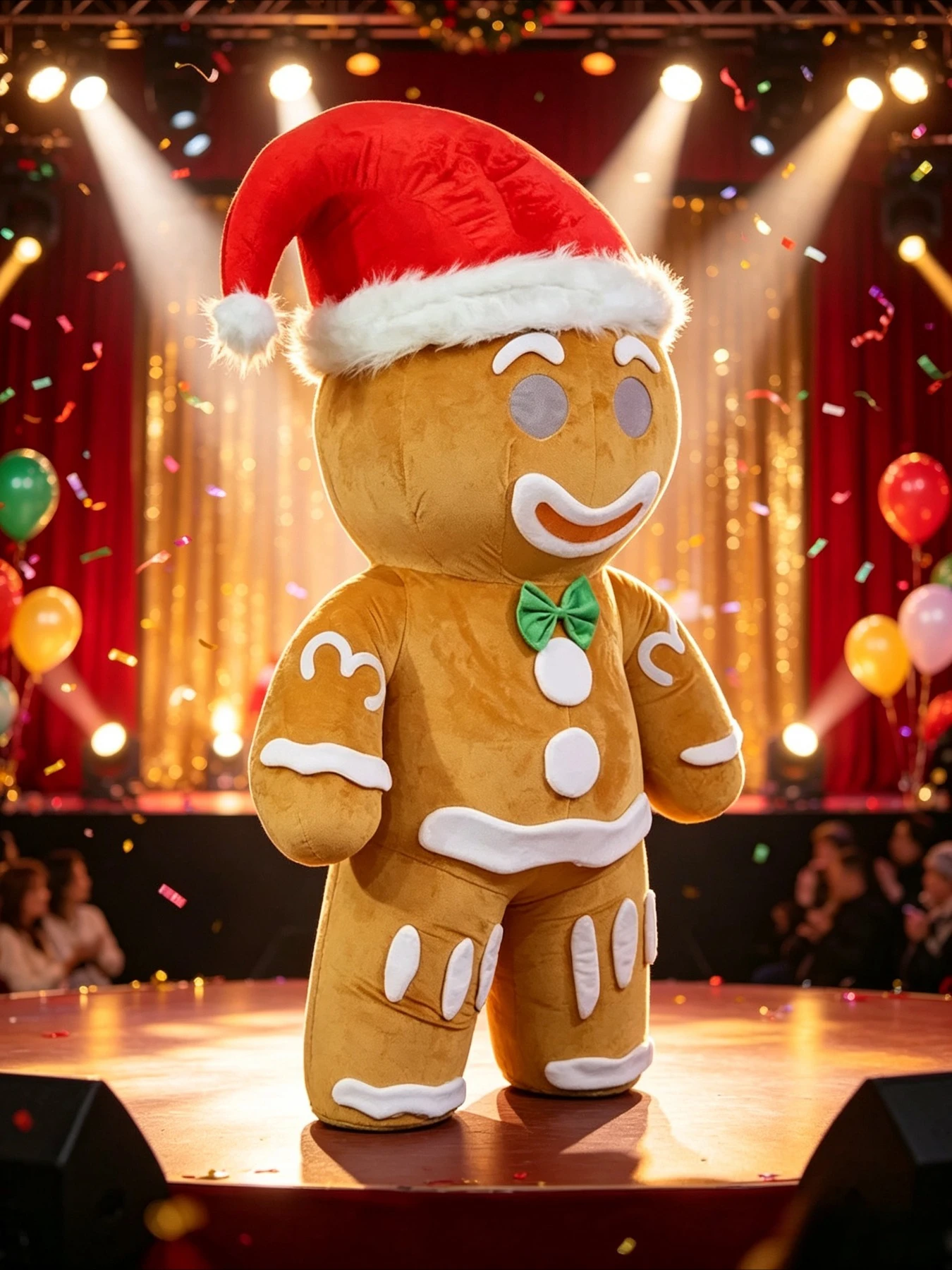 Suits - Opblaasbaar Gingerbread Man-kostuum, geschikt voor een