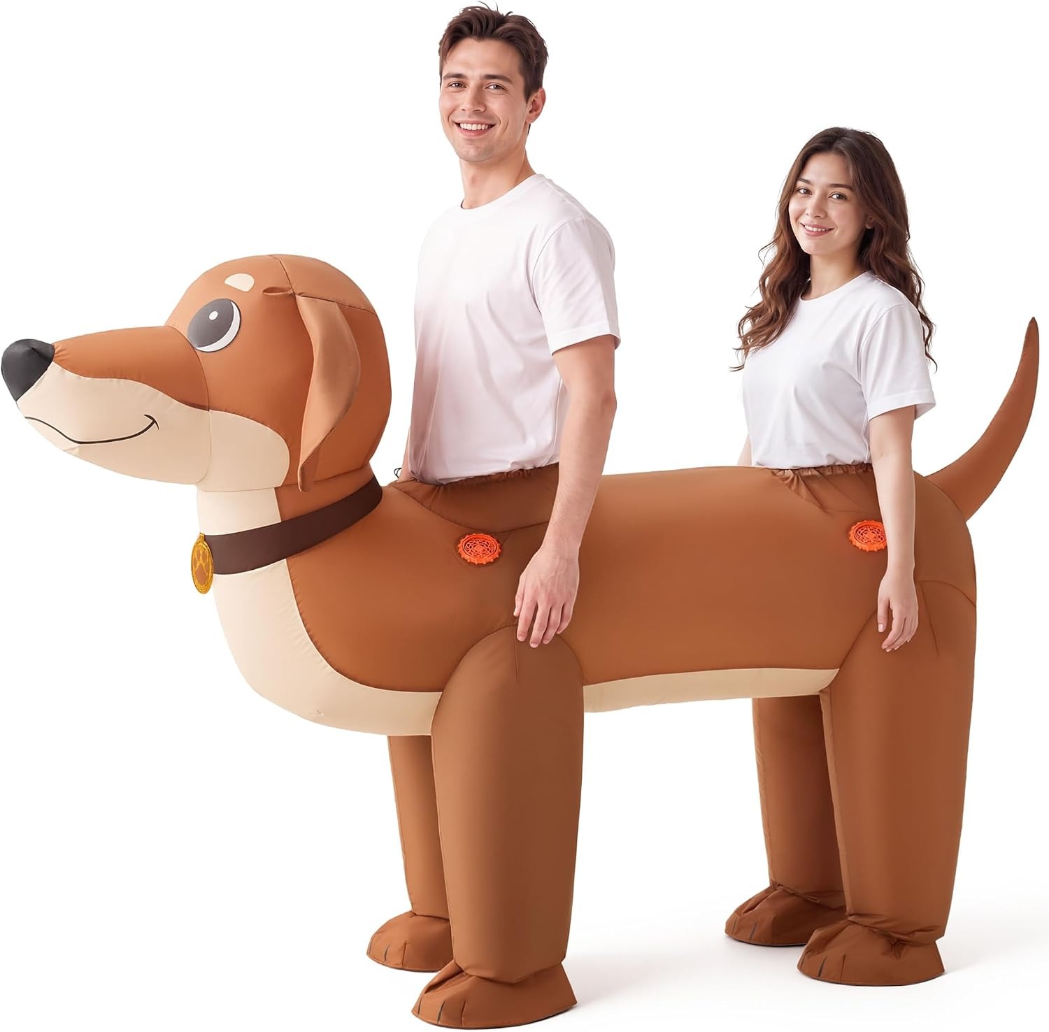 Suits - Spooktacular Creations opblaasbaar dachshundkostuum voor koppels,