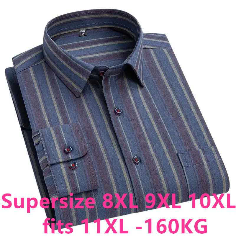 Big Size 11XL 10XL 9XL 8XL 100 - Oxford Cotton Casual Shirt Business recensie en prijs