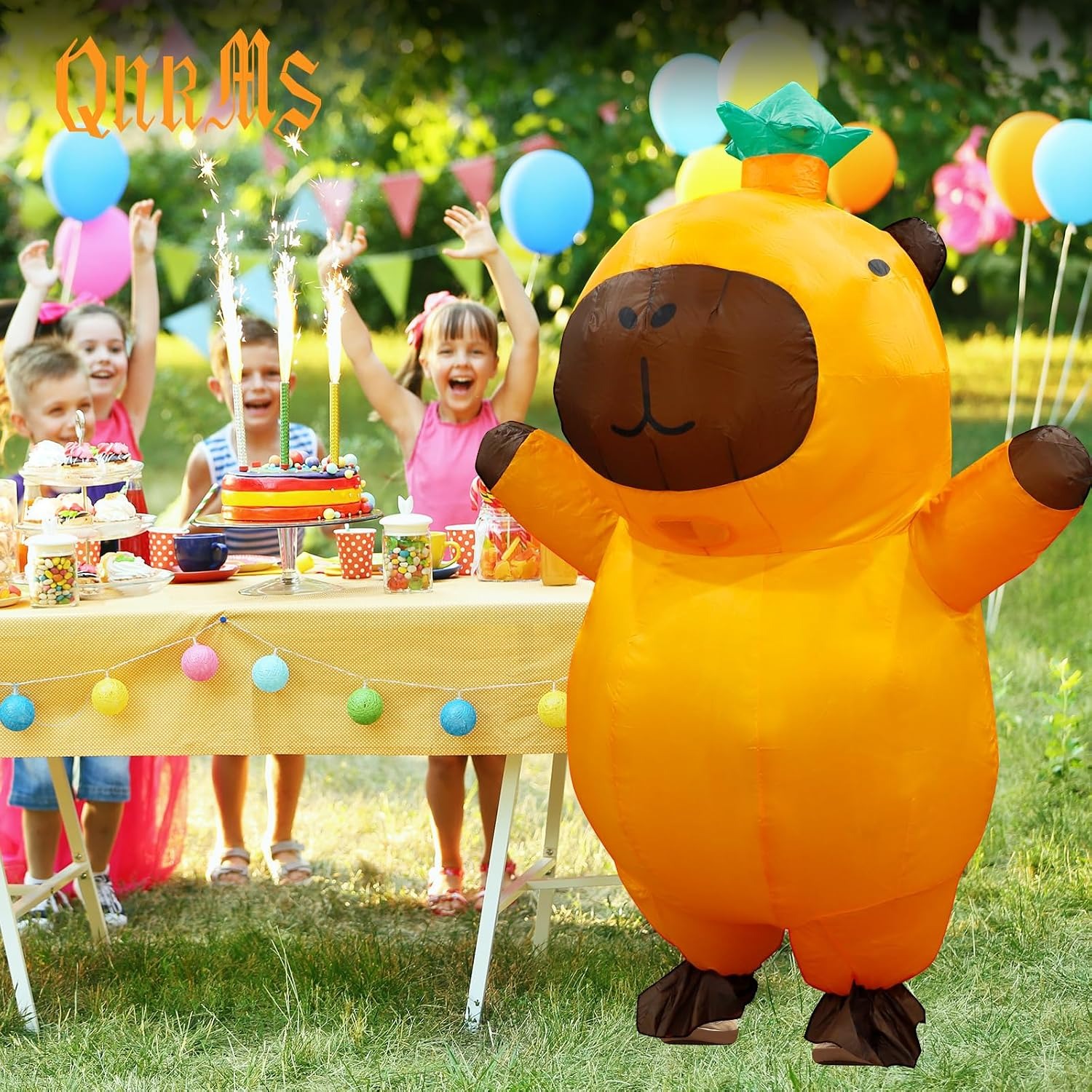 Opblaasbaar capybara-kostuum v - Suits recensie en prijs