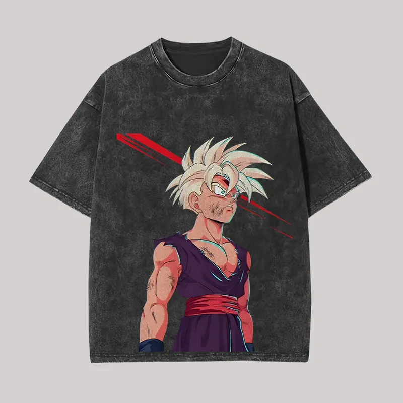 Gohan T-shirt Dragon Ball Z An - Acid Wash Vintage Graphic T Shirt recensie en prijs