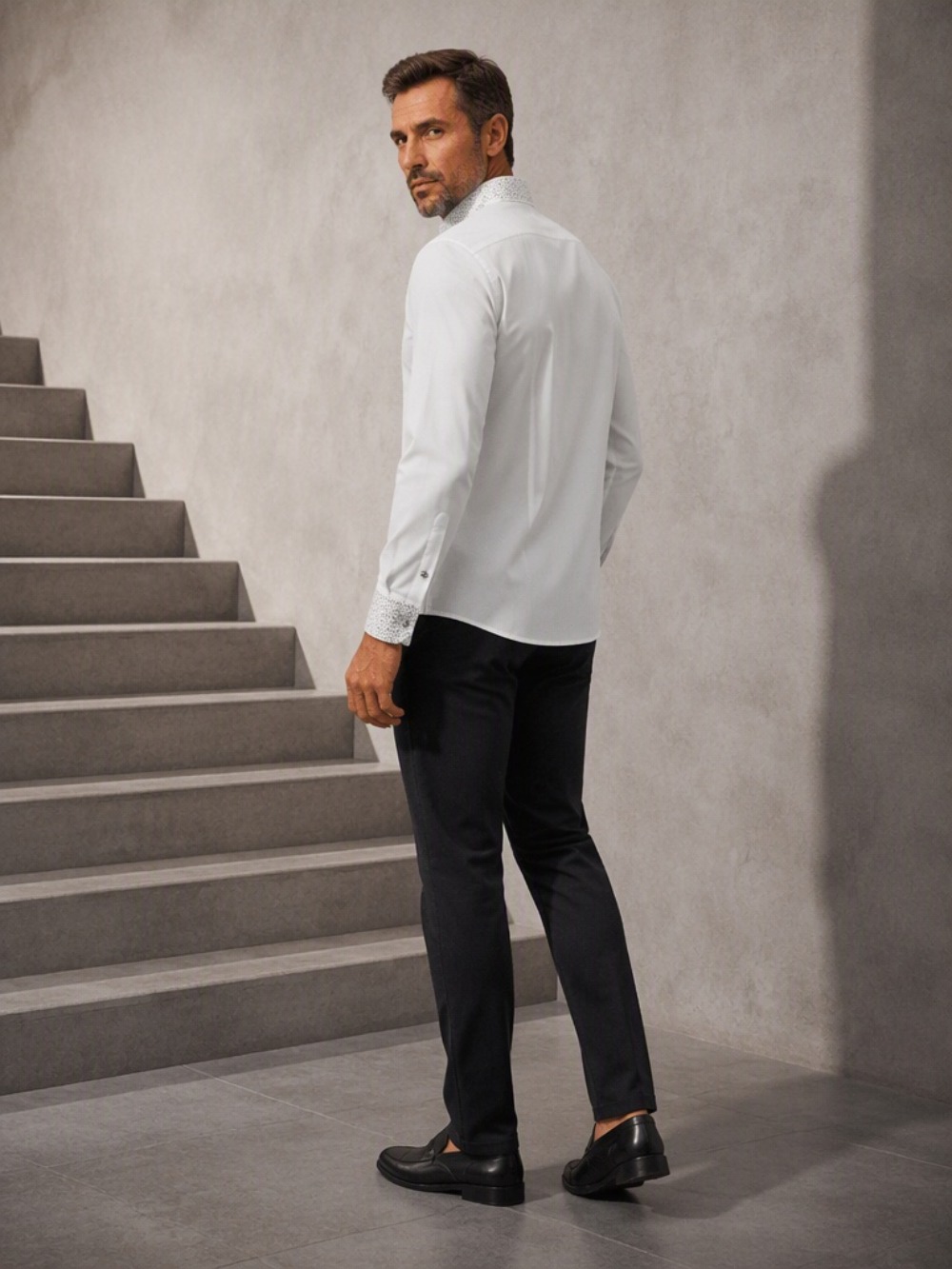 Heren casual zakelijk blouse,  - Mandarin Collar Formal Shirt Slim Fit recensie en prijs